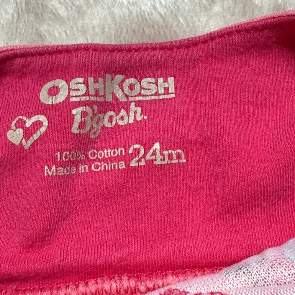 OshKosh B’gosh | Toddler Baby Girl Y2K Top With Embroidered Butterflies | 24M